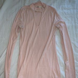Hollister Light Pink Halter Long Sleeve